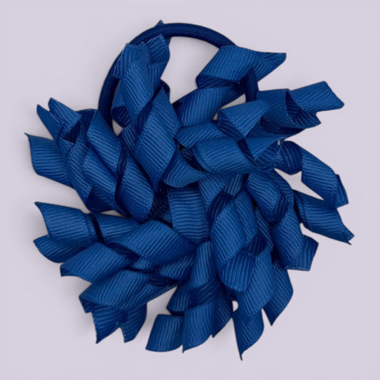 Royal blue korker school hair bow bobble
