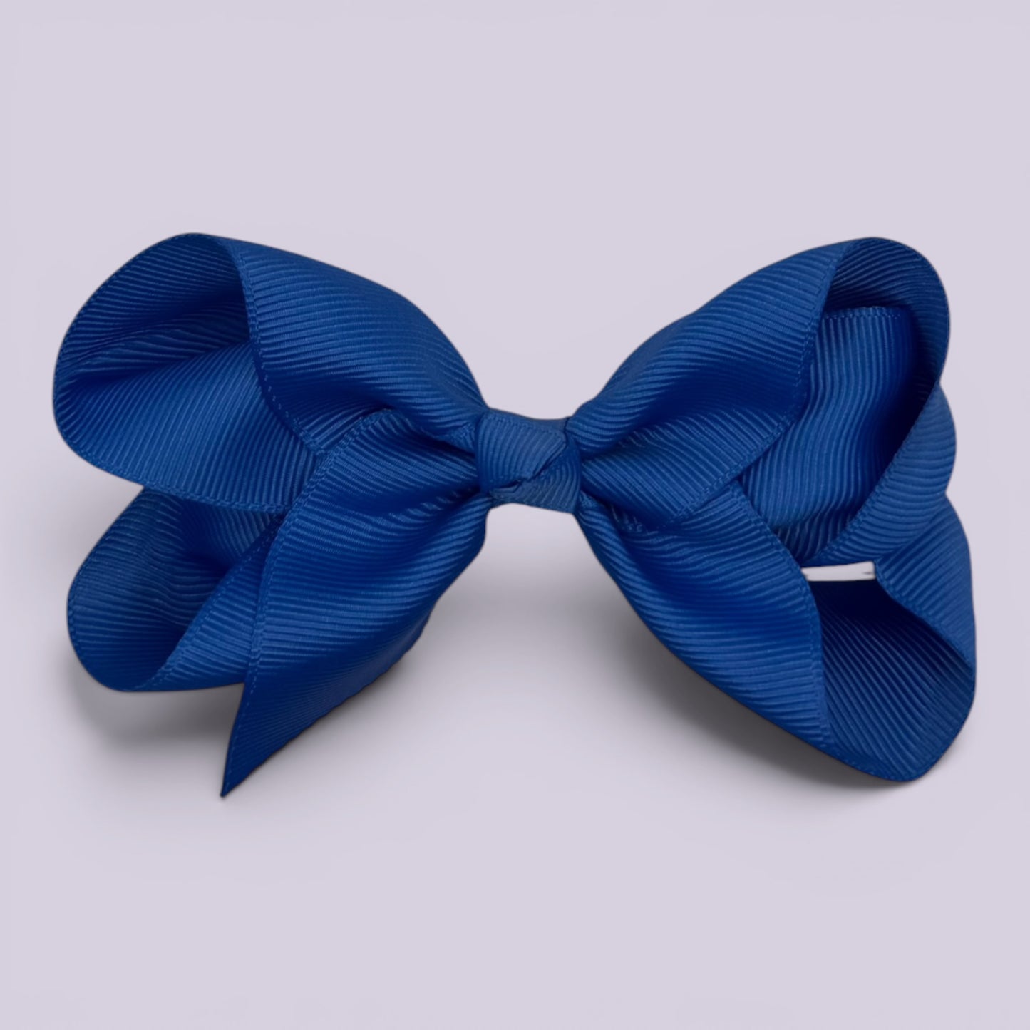 Royal blue large school hair bow clip