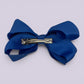 Royal blue large bow clip on card