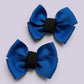 Royal blue matching school shoe bows