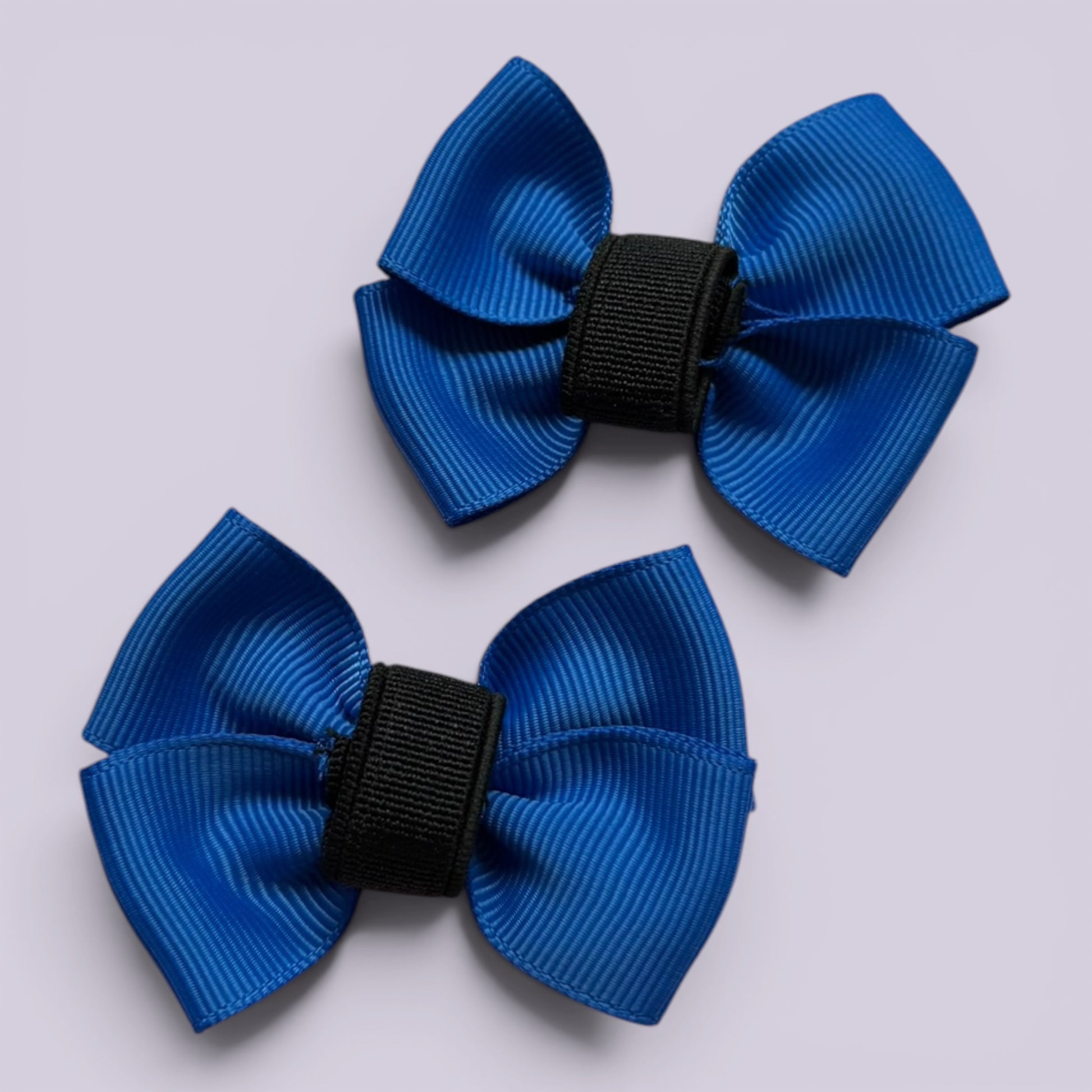 Royal blue matching school shoe bows