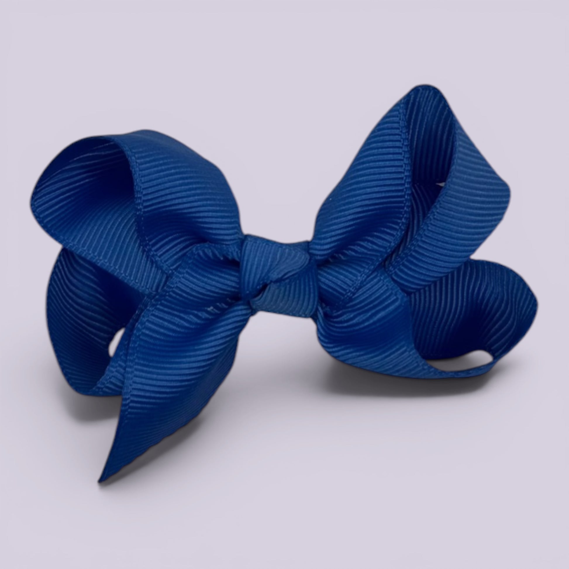 Royal blue small school hair bow clip