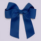 Royal blue 3.5 inch tailed school hair bow clip