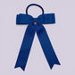 Royal blue tailed school hair bow bobble