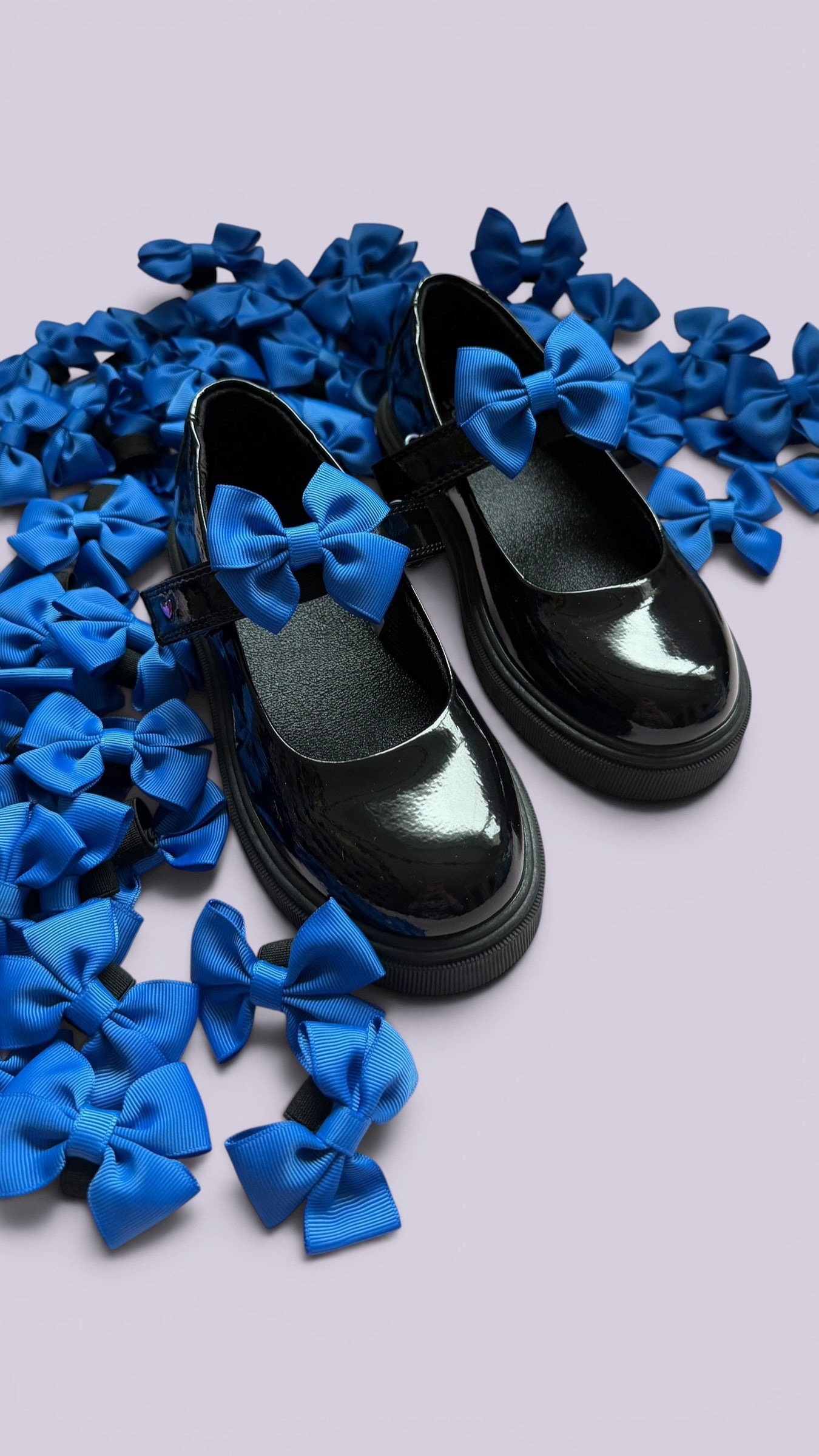 Royal blue shoe bows for school uniform