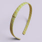 Yellow gingham school hair headband
