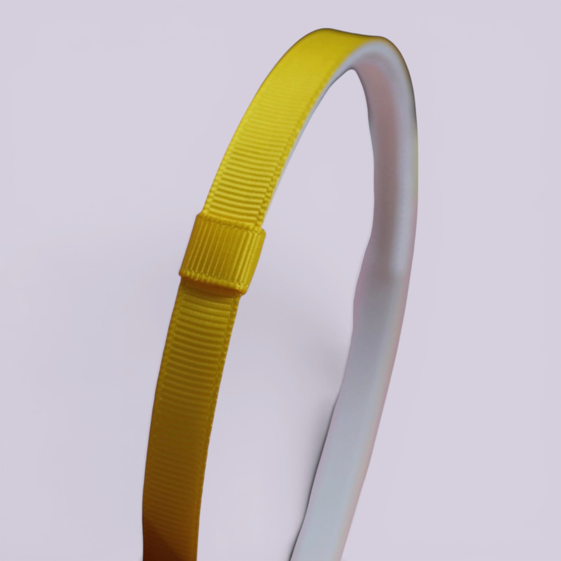 Yellow headband close up