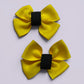Yellow matching school shoe bows