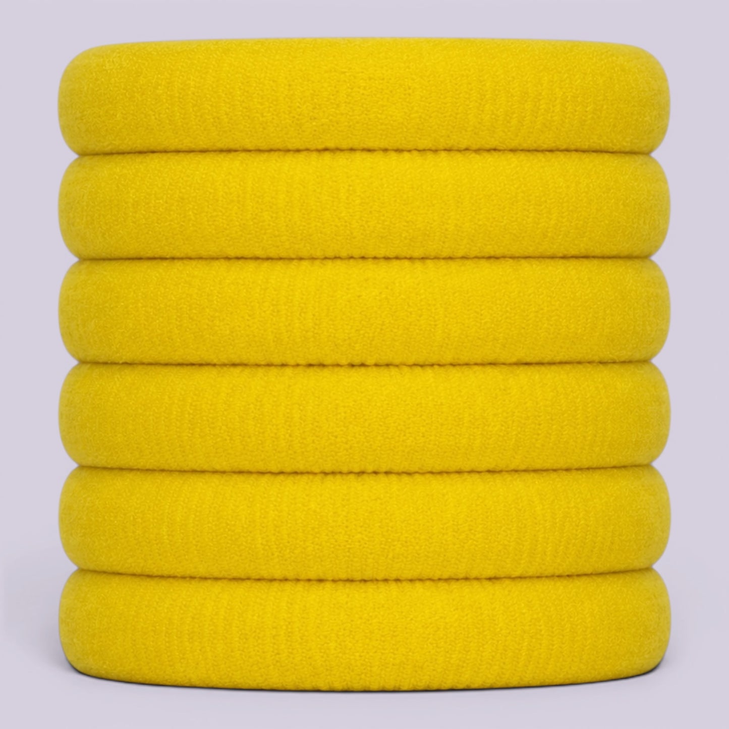 Yellow soft non damage school hair bobbles