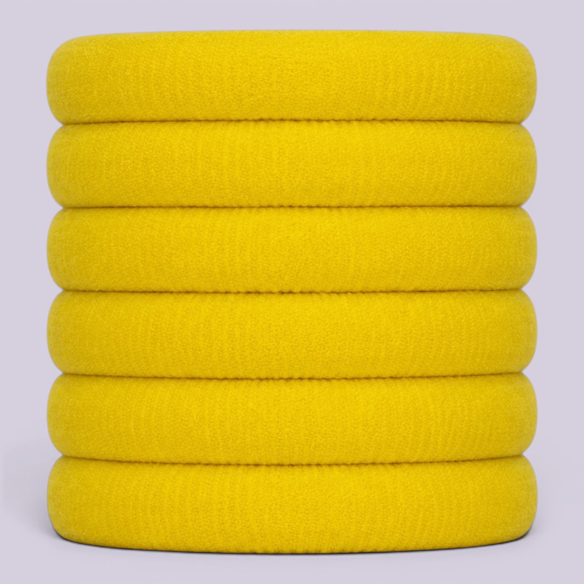 Yellow soft non damage school hair bobbles