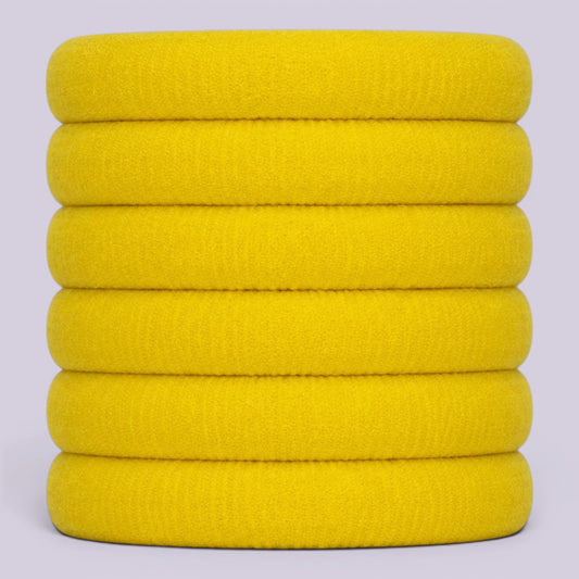 Yellow soft non damage school hair bobbles