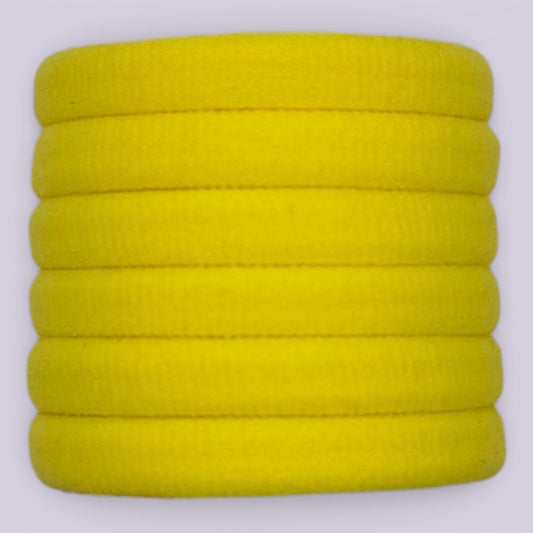 Yellow soft non damage school hair bobbles
